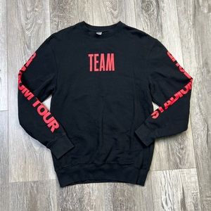 Justin Bieber STADIUM TOUR 2017 Concert Crewneck Sweater Team Bieber Mens SZ XS